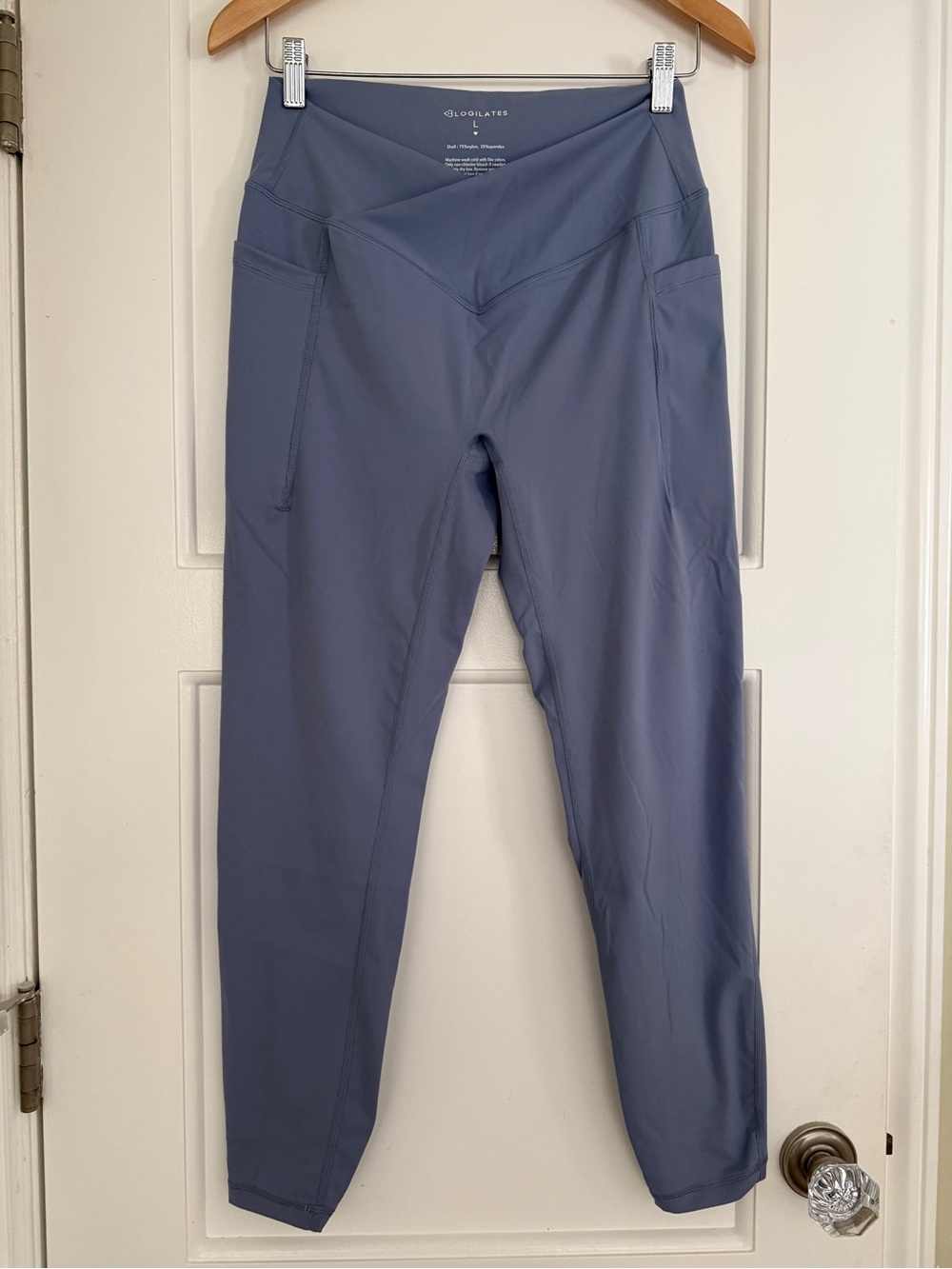 Target Blogilates High-Rise Leggings with Side Pockets, Steel Blue. Size Large